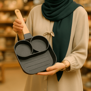 تابه چدن مدل 3 خانه