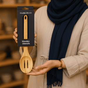 قاشق چوبی ساده و شیاردار WS